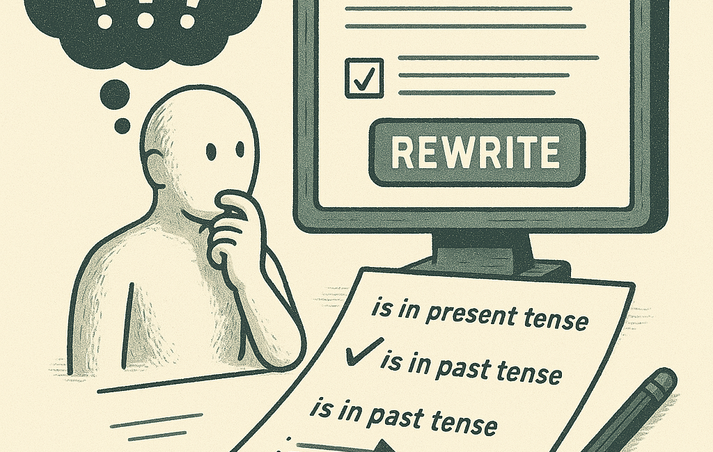 Change one tense to another, automatically