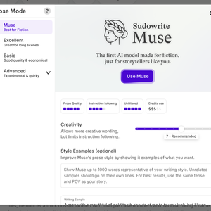 Image of: Sudowrite Muse: The First AI Writer Built Specifically for Fiction